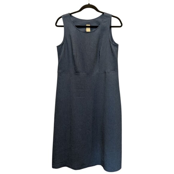 Vintage Kellwood Company Knee Length Jumper Dress Textured Blue Size 10 - Picture 1 of 8